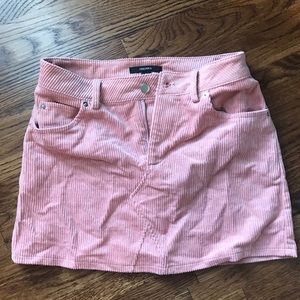 Forever 21 pink corduroy skirt